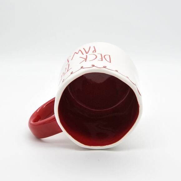 Rae Dunn Holiday Mug, Deck The Paws 16oz Ceramic Coffee Cup Gift for Dog Lovers - Picture 7 of 10